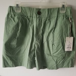 A New Day High Rise Poplin Shorts Olive Green Women's Size XS
